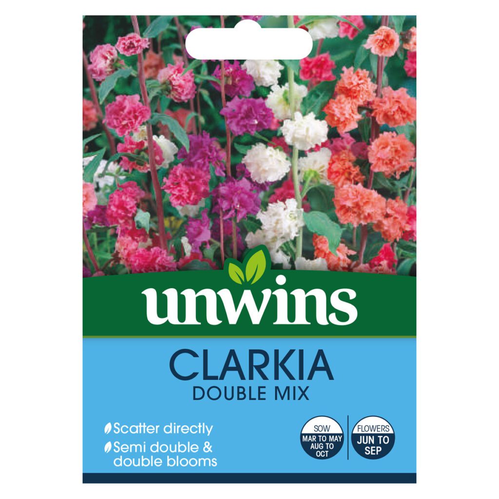 Unwins Clarkia Double Mixed Seeds 5051618010559 2